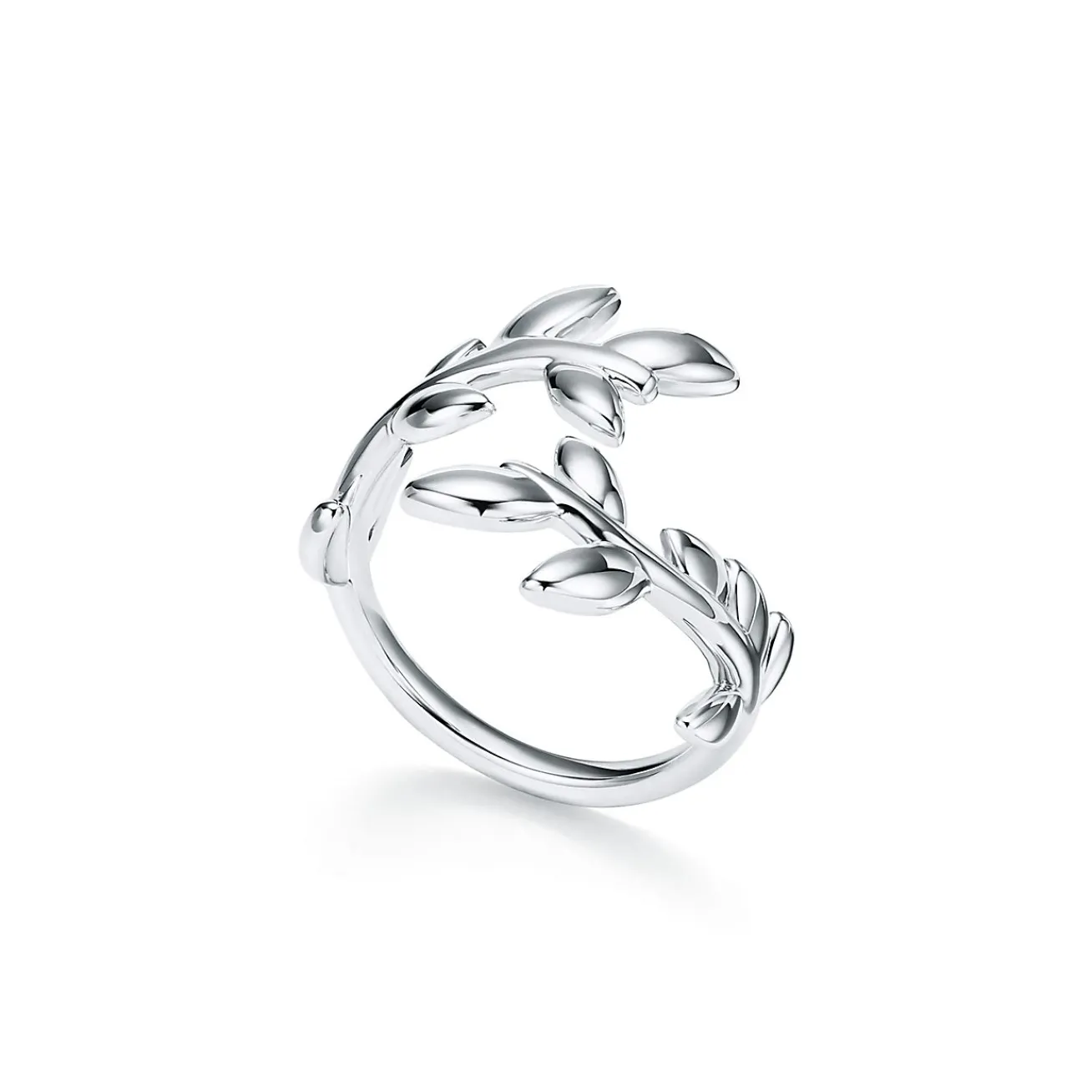 Tiffany & Co. Paloma Picasso® Olive Leaf Bypass Ring in Silver | ^ Rings|Sterling Silver Jewelry