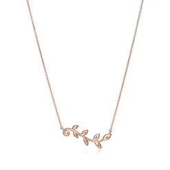 Tiffany & Co. Paloma Picasso® Olive Leaf vine pendant in 18k rose gold. | ^ Necklaces & Pendants|Rose Gold Jewelry