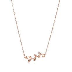 Tiffany & Co. Paloma Picasso® Olive Leaf vine pendant in 18k rose gold. | ^ Necklaces & Pendants|Rose Gold Jewelry