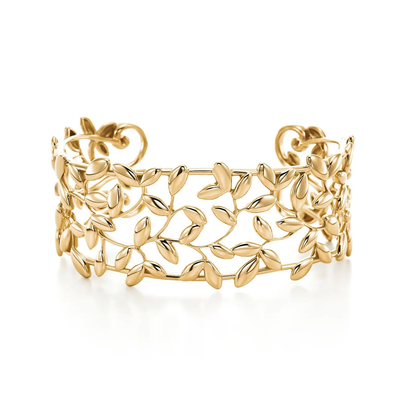 Tiffany & Co. Paloma Picasso® Olive Leaf narrow cuff in 18k gold, medium. | ^ Bracelets|Gold Jewelry