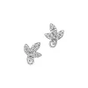 Tiffany & Co. Paloma Picasso® Olive Leaf earrings in 18k white gold with diamonds. | ^ Earrings|Diamond Jewelry