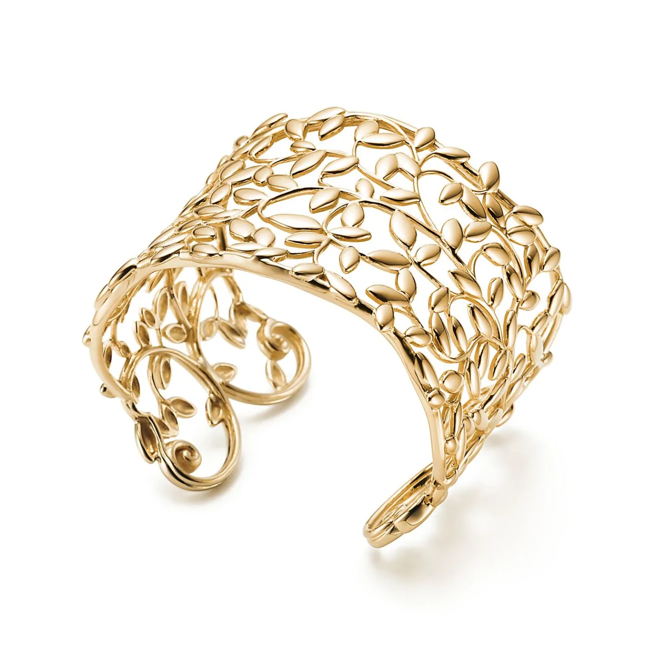 Tiffany & Co. Paloma Picasso® Olive Leaf cuff in 18k gold, medium. | ^ Bracelets|Gold Jewelry