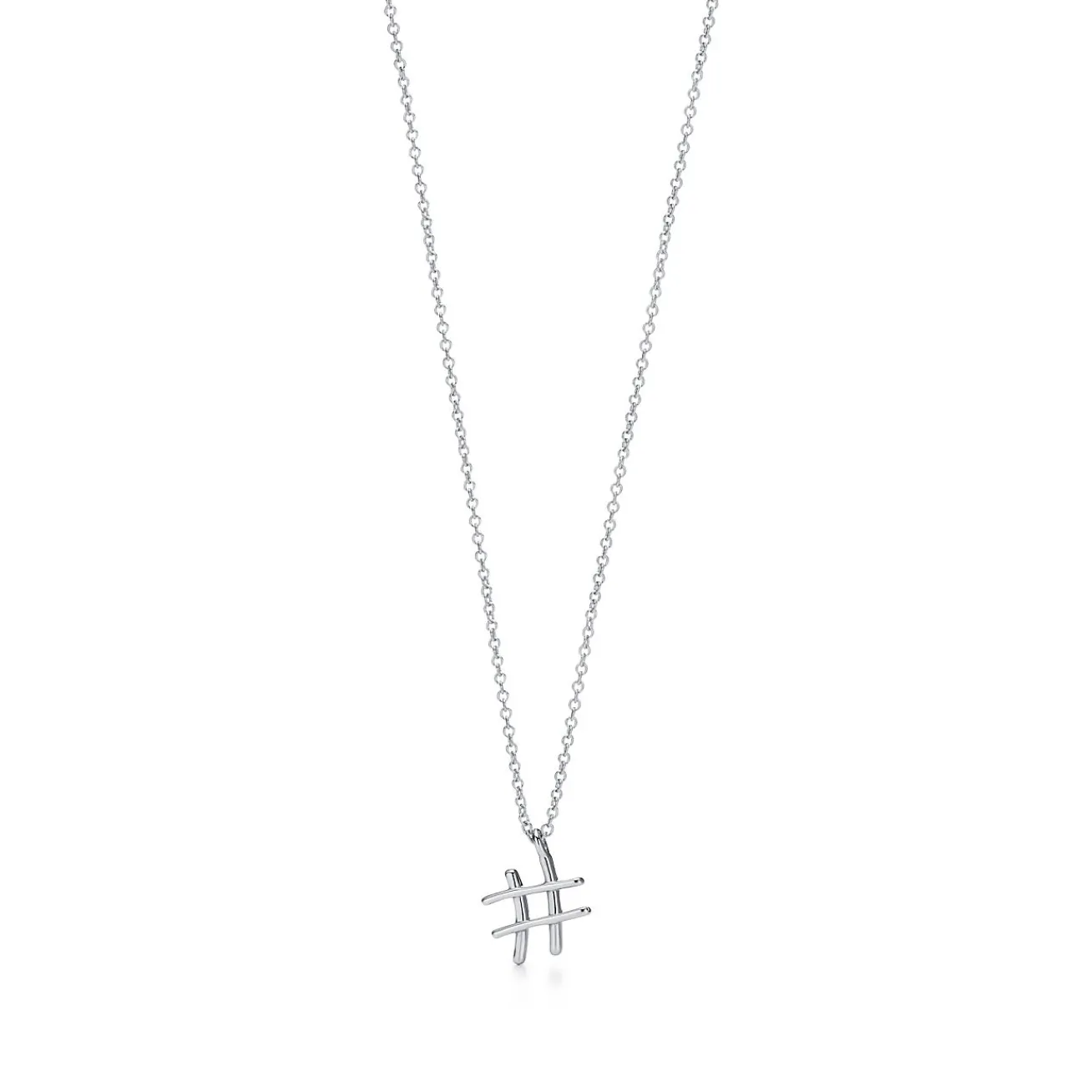 Tiffany & Co. Paloma's Graffiti hashtag pendant in sterling silver, small. | ^ Necklaces & Pendants|Sterling Silver Jewelry