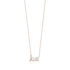 Tiffany & Co. Paloma's Graffiti kiss pendant in 18k rose gold with diamonds, mini. | ^ Necklaces & Pendants|Rose Gold Jewelry