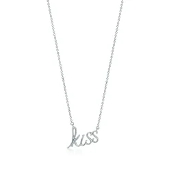 Tiffany & Co. Paloma's Graffiti kiss pendant in sterling silver. | ^ Necklaces & Pendants|Sterling Silver Jewelry