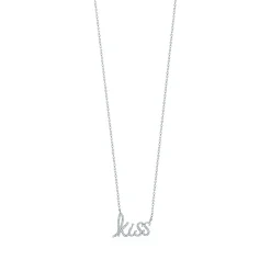 Tiffany & Co. Paloma's Graffiti kiss pendant in 18k white gold with diamonds, mini. | ^ Necklaces & Pendants|Diamond Jewelry