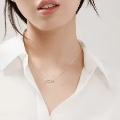 Tiffany & Co. Paloma's Graffiti love pendant in 18k white gold with diamonds, small. | ^ Necklaces & Pendants|Dainty Jewelry