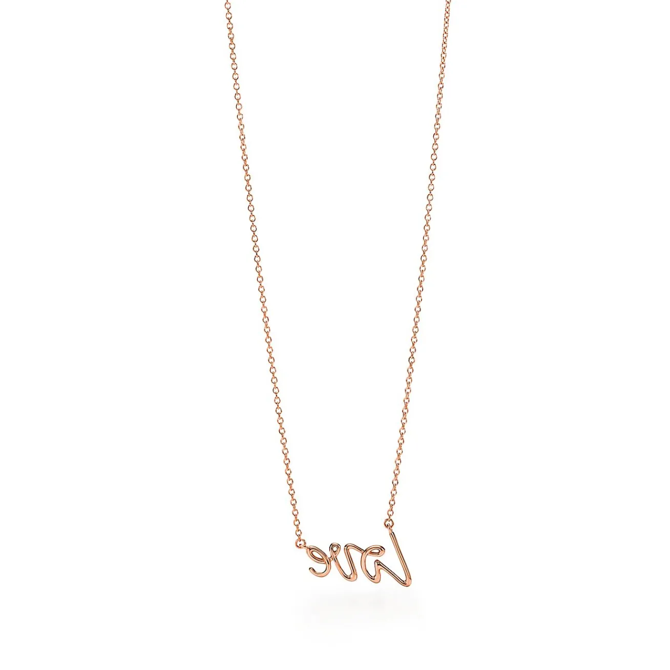 Tiffany & Co. Paloma's Graffiti love pendant in 18k rose gold, small. | ^ Necklaces & Pendants|Rose Gold Jewelry