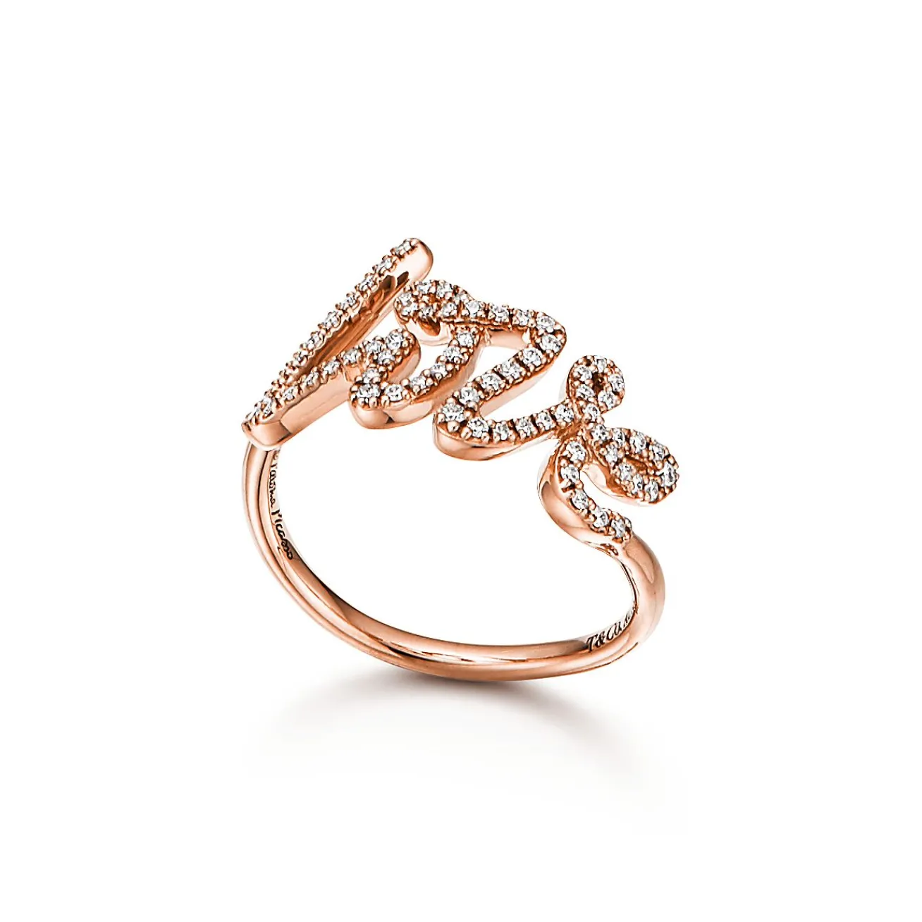 Tiffany & Co. Paloma's Graffiti Love Ring in Rose Gold with Diamonds, Small | ^ Rings|Rose Gold Jewelry