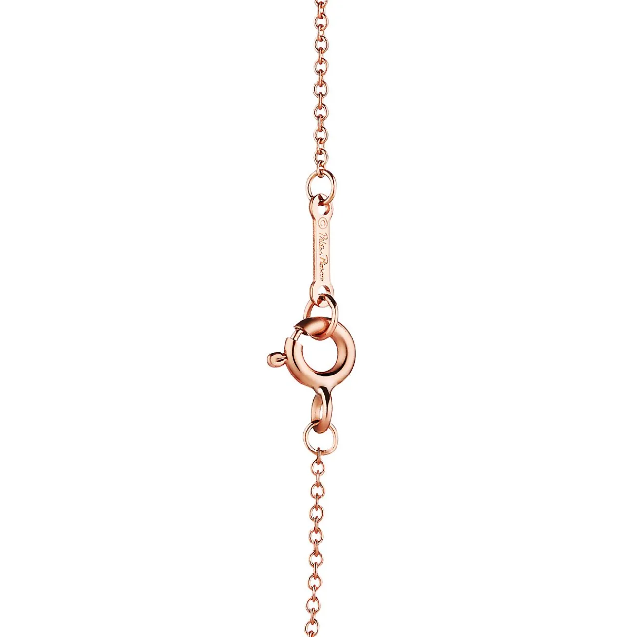 Tiffany & Co. Paloma's Graffiti peace pendant in 18k rose gold with diamonds, mini. | ^ Necklaces & Pendants|Rose Gold Jewelry