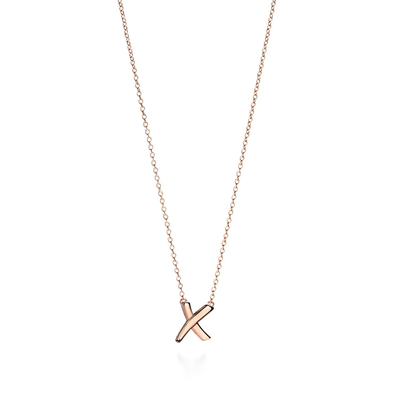 Tiffany & Co. Paloma's Graffiti X pendant in 18k rose gold, small. | ^ Necklaces & Pendants|Rose Gold Jewelry