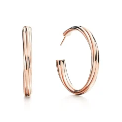 Tiffany & Co. Paloma's Melody hoop earrings in 18k rose gold, large. | ^ Hoop Earrings|Rose Gold Jewelry