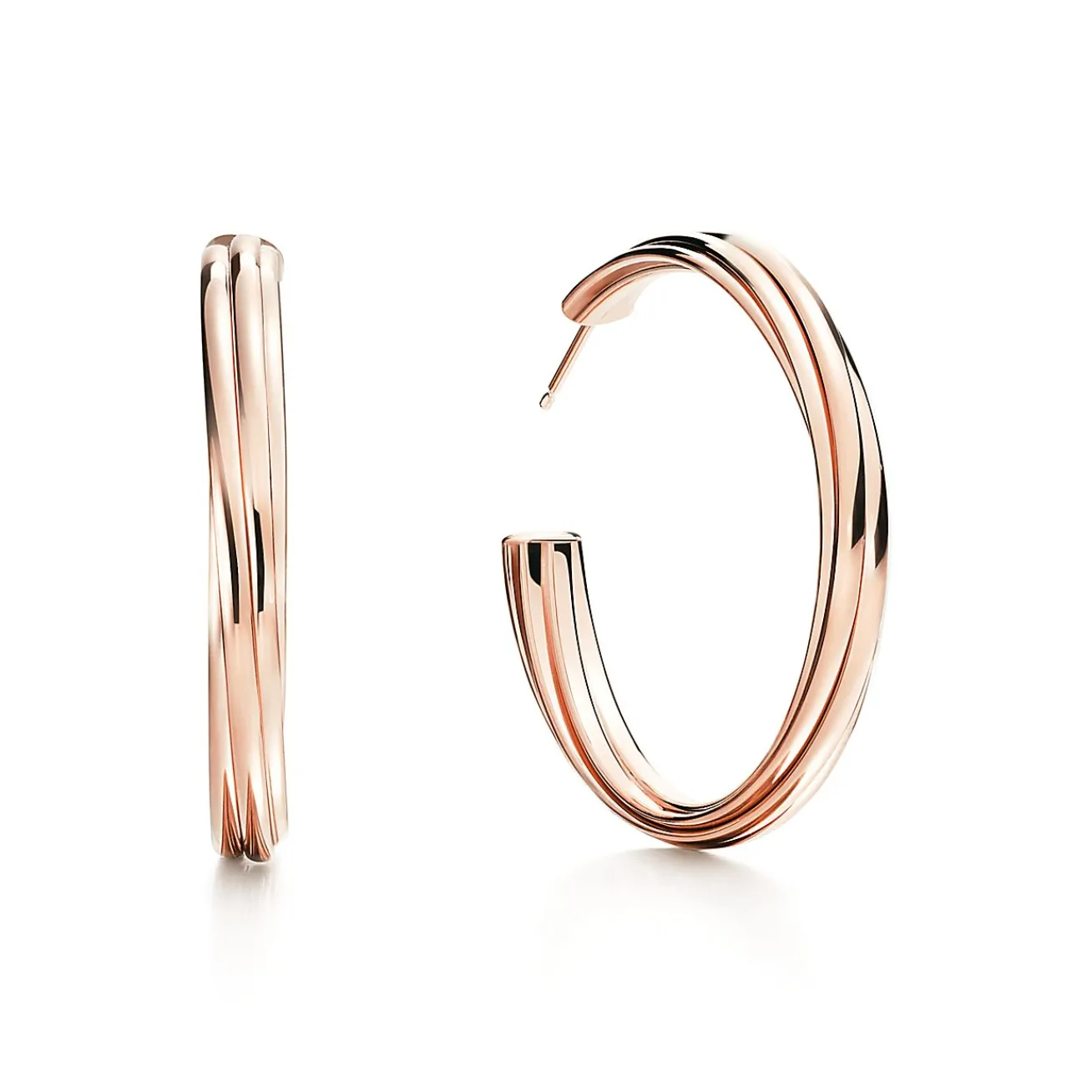 Tiffany & Co. Paloma's Melody hoop earrings in 18k rose gold, large. | ^ Hoop Earrings|Rose Gold Jewelry
