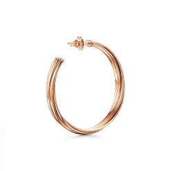 Tiffany & Co. Paloma's Melody hoop earrings in 18k rose gold, large. | ^ Hoop Earrings|Rose Gold Jewelry