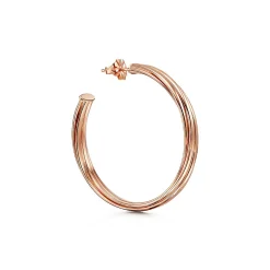 Tiffany & Co. Paloma's Melody hoop earrings in 18k rose gold, large. | ^ Hoop Earrings|Rose Gold Jewelry