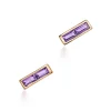 Tiffany & Co. Paloma's Studio bar earrings in 18k gold with baguette amethysts. | ^ Earrings|Gold Jewelry