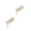 Tiffany & Co. Paloma's Studio bar earrings in 18k gold with baguette diamonds. | ^ Earrings|Dainty Jewelry