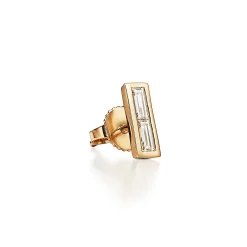 Tiffany & Co. Paloma's Studio bar earrings in 18k gold with baguette diamonds. | ^ Earrings|Dainty Jewelry