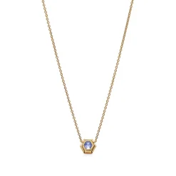 Tiffany & Co. Paloma's Studio hexagon pendant in 18k gold with a tanzanite. | ^ Necklaces & Pendants|Gold Jewelry