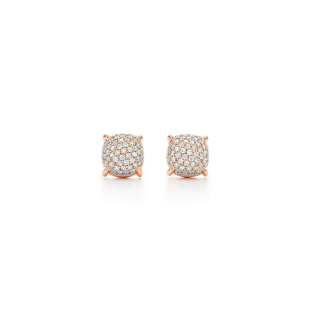 Tiffany & Co. Paloma's Sugar Stacks earrings in 18k rose gold with diamonds. | ^ Earrings|Rose Gold Jewelry