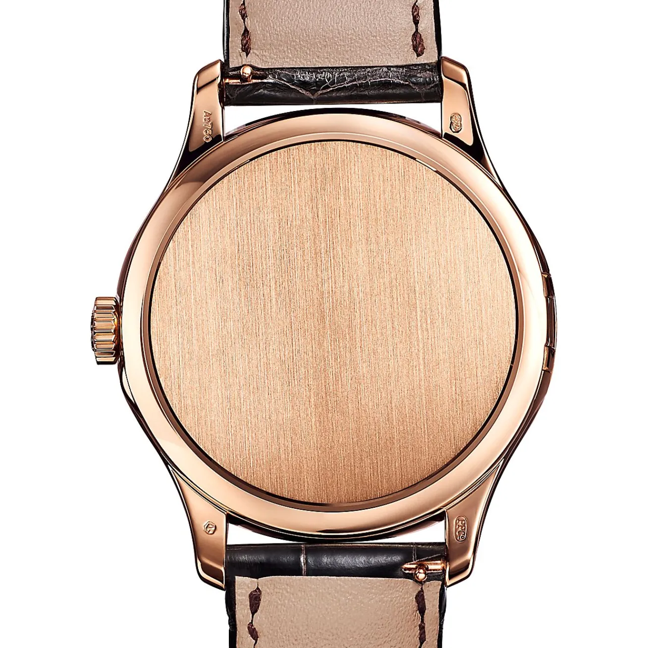Tiffany & Co. Patek Philippe Calatrava men's watch in 18k rose gold with a leather strap. | ^ Patek Philippe