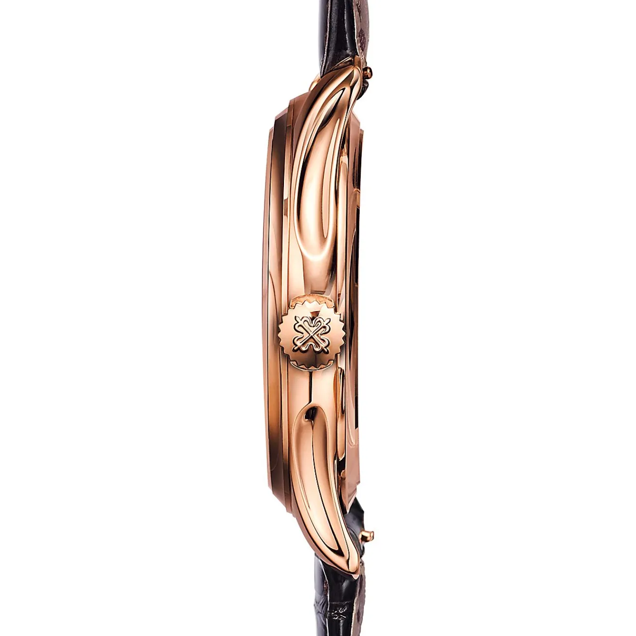 Tiffany & Co. Patek Philippe Calatrava men's watch in 18k rose gold with a leather strap. | ^ Patek Philippe