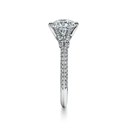 Tiffany & Co. Pavé Tiffany® Setting with a diamond band: world's most iconic engagement ring. | ^ Engagement Rings