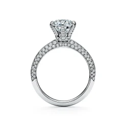 Tiffany & Co. Pavé Tiffany® Setting with a diamond band: world's most iconic engagement ring. | ^ Engagement Rings
