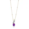 Tiffany & Co. Pendant in Gold and Platinum with an Amethyst, Diamonds and Pink Sapphires | ^ Necklaces & Pendants|Gold Jewelry