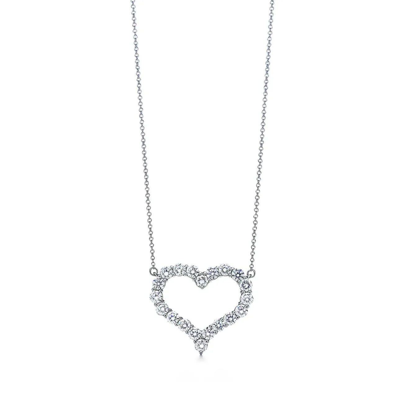 Tiffany & Co. Pendant in platinum with diamonds, large. | ^ Necklaces & Pendants|Platinum Jewelry