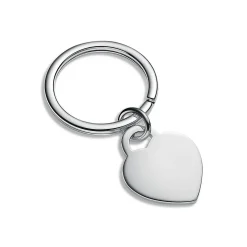 Tiffany & Co. Personal Essentials Heart Tag Key Ring in Sterling Silver | ^Women Key Rings|Women's Accessories