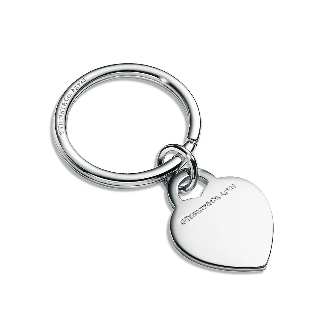 Tiffany & Co. Personal Essentials Heart Tag Key Ring in Sterling Silver | ^Women Key Rings|Women's Accessories