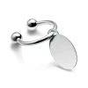 Tiffany & Co. Personal Essentials Oval Tag Screwball Key Ring in Sterling Silver | ^Women Gifts to Personalize|Key Rings
