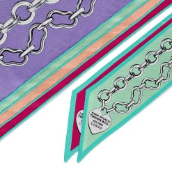 Tiffany & Co. Return to Tiffany® Chains Square Scarf in Lavender Silk | ^Women Scarves & Stoles|Women's Accessories