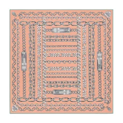 Tiffany & Co. Return to Tiffany® Chains Square Scarf in Peach Silk | ^Women Scarves & Stoles|Women's Accessories