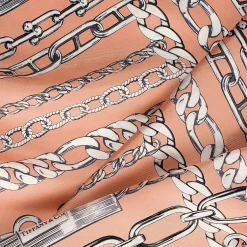 Tiffany & Co. Return to Tiffany® Chains Square Scarf in Peach Silk | ^Women Scarves & Stoles|Women's Accessories