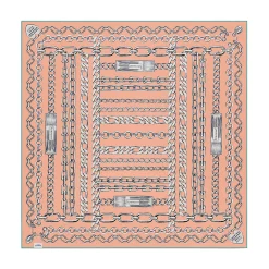 Tiffany & Co. Return to Tiffany® Chains Square Scarf in Peach Silk | ^Women Scarves & Stoles|Women's Accessories