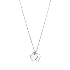 Tiffany & Co. Return to Tiffany® Double Heart Tag Pendant in Silver, Mini | ^ Necklaces & Pendants|Gifts for Her