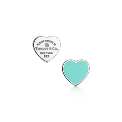 Tiffany & Co. Return to Tiffany® Earrings in Silver with Tiffany Blue® and a Diamond, Mini | ^ Earrings|Gifts for Her