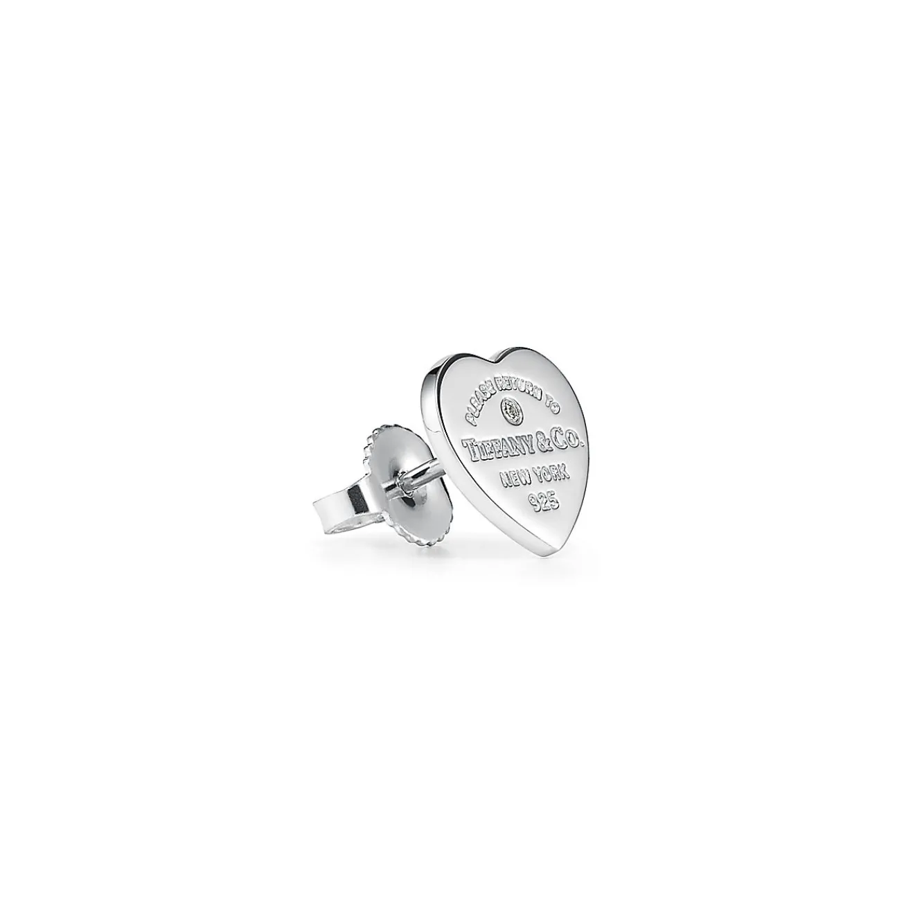 Tiffany & Co. Return to Tiffany® Earrings in Silver with Tiffany Blue® and a Diamond, Mini | ^ Earrings|Gifts for Her