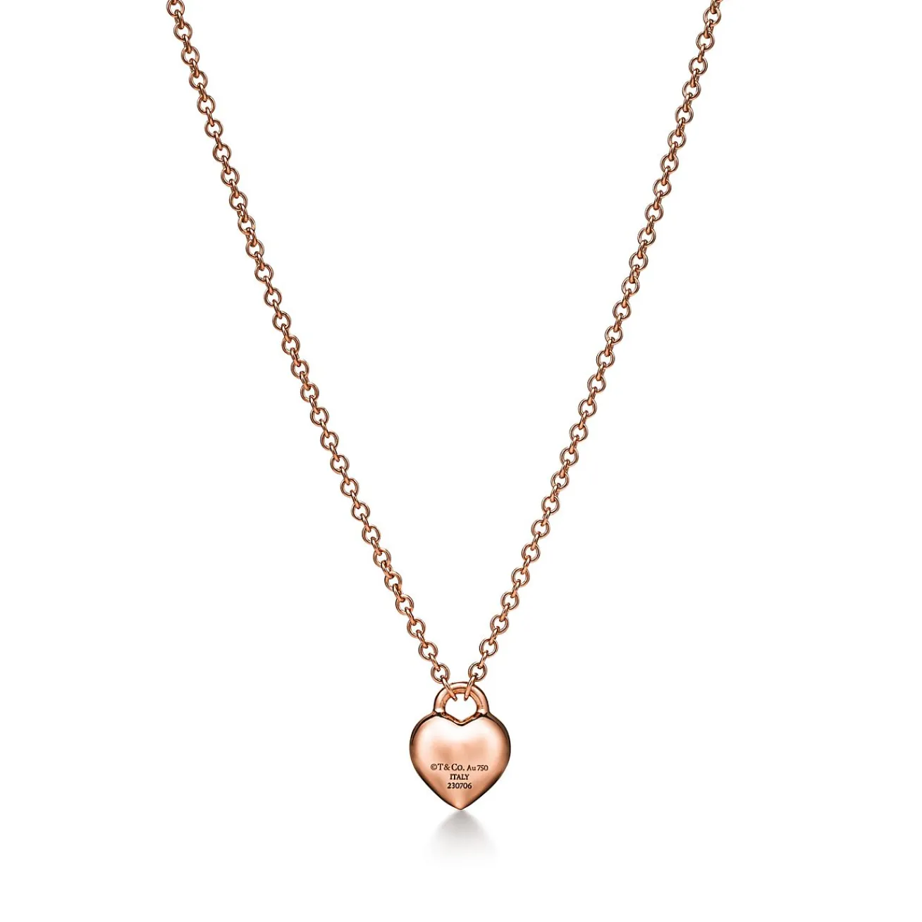 Tiffany & Co. Return to Tiffany® Full Heart Pendant in Rose Gold | ^ Necklaces & Pendants|New Jewelry