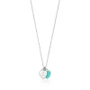 Tiffany & Co. Return to Tiffany® Heart Pendant in Silver, Tiffany Blue® with a Diamond, Mini | ^ Necklaces & Pendants|Gifts for Her