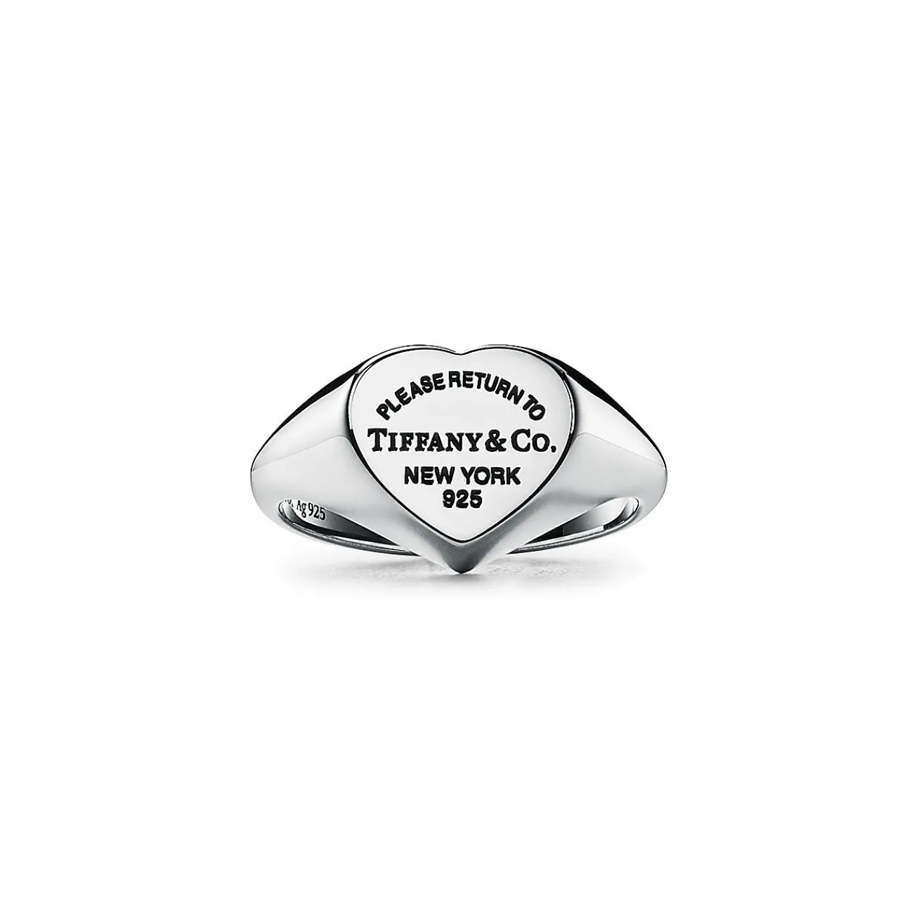 Tiffany & Co. Return to Tiffany® Heart Signet Ring in Silver, Small | ^ Rings|Most Popular Jewelry