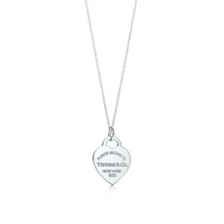 Tiffany & Co. Return to Tiffany™ heart tag charm in sterling silver on a chain. | ^ Sterling Silver Jewelry|Return to Tiffany®