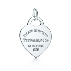 Tiffany & Co. Return to Tiffany™ heart tag charm in sterling silver on a chain. | ^ Sterling Silver Jewelry|Return to Tiffany®