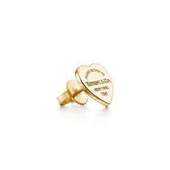 Tiffany & Co. Return to Tiffany® Heart Tag Stud Earrings in Yellow Gold, Mini | ^ Earrings|Gifts for Her