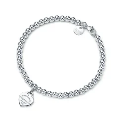 Tiffany & Co. Return to Tiffany® Heart Tag Bead Bracelet in Silver | ^ Bracelets|Sterling Silver Jewelry