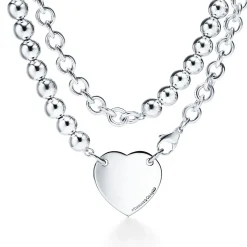 Tiffany & Co. Return to Tiffany® heart tag wrap necklace in sterling silver, 32". | ^ Necklaces & Pendants|Gifts for Her