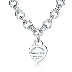 Tiffany & Co. Return to Tiffany® Heart Tag Chain Link Necklace in Silver | ^ Necklaces & Pendants|Gifts for Her