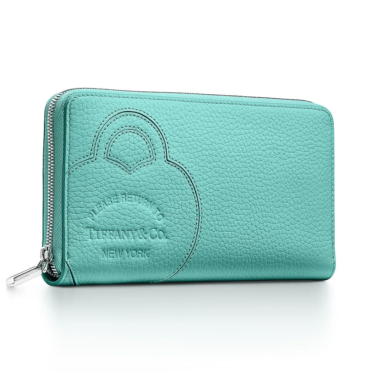 Tiffany & Co. Return to Tiffany® Large Zip Wallet in Tiffany Blue® Leather | ^Women Small Leather Goods|Women's Accessories